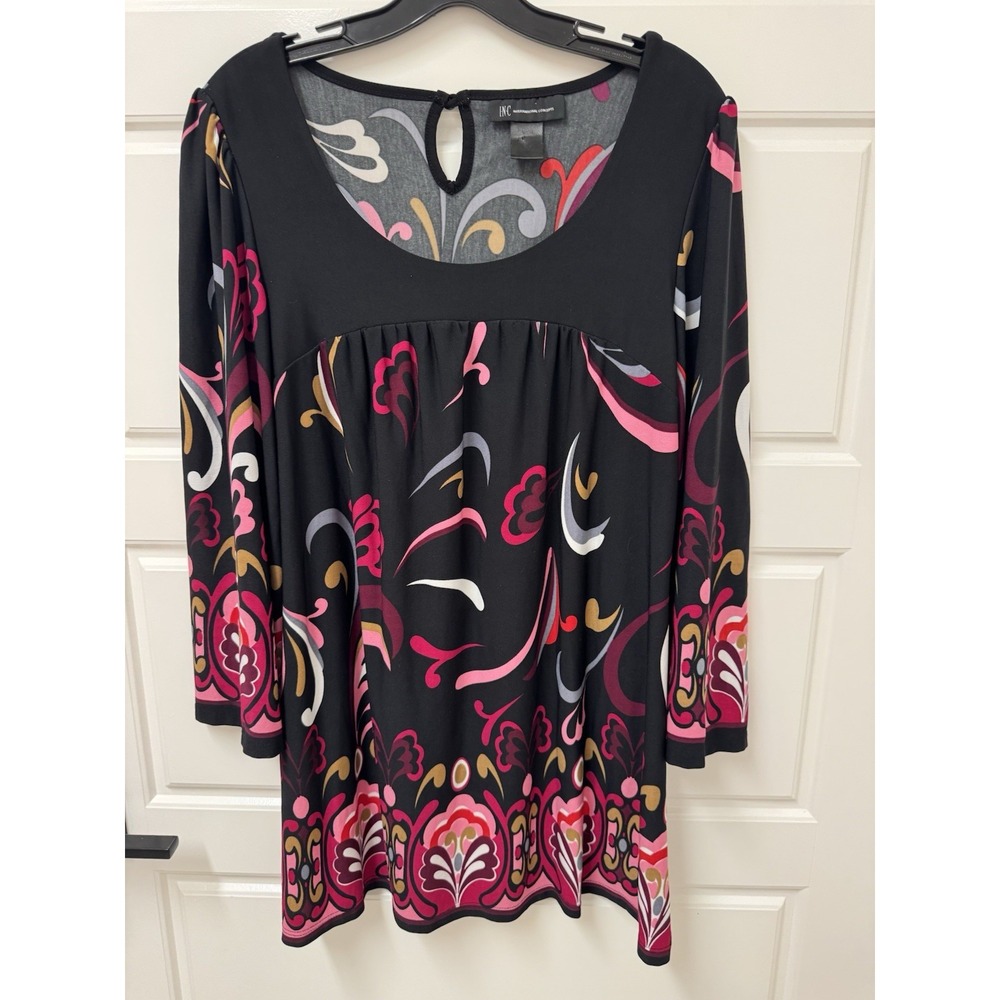 Large INC International Concepts Top Dress Boho Pullover Stretch A2